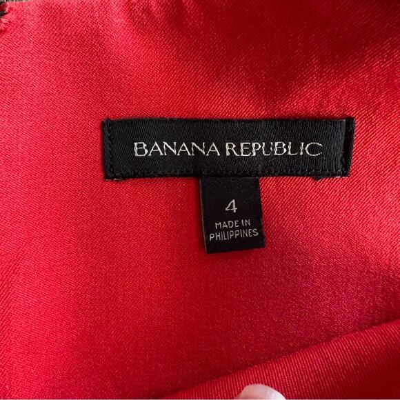 Banana Republic Orange Peplum Bi Stretch Sheath Dress Size 4 - Picture 4 of 4